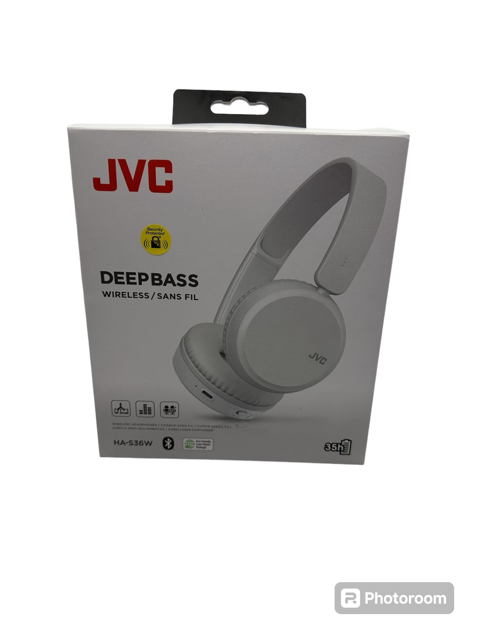JVC DEEPBASS Wireless Bluetooth On-Ear Headphones HA-S36W - Boxed