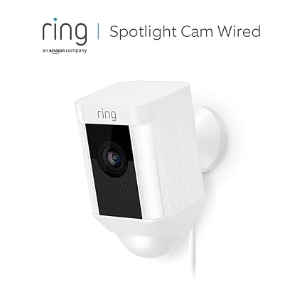 Ring Spotlight Cam Wired by Amazon | HD Security Camera with LED Spotlight