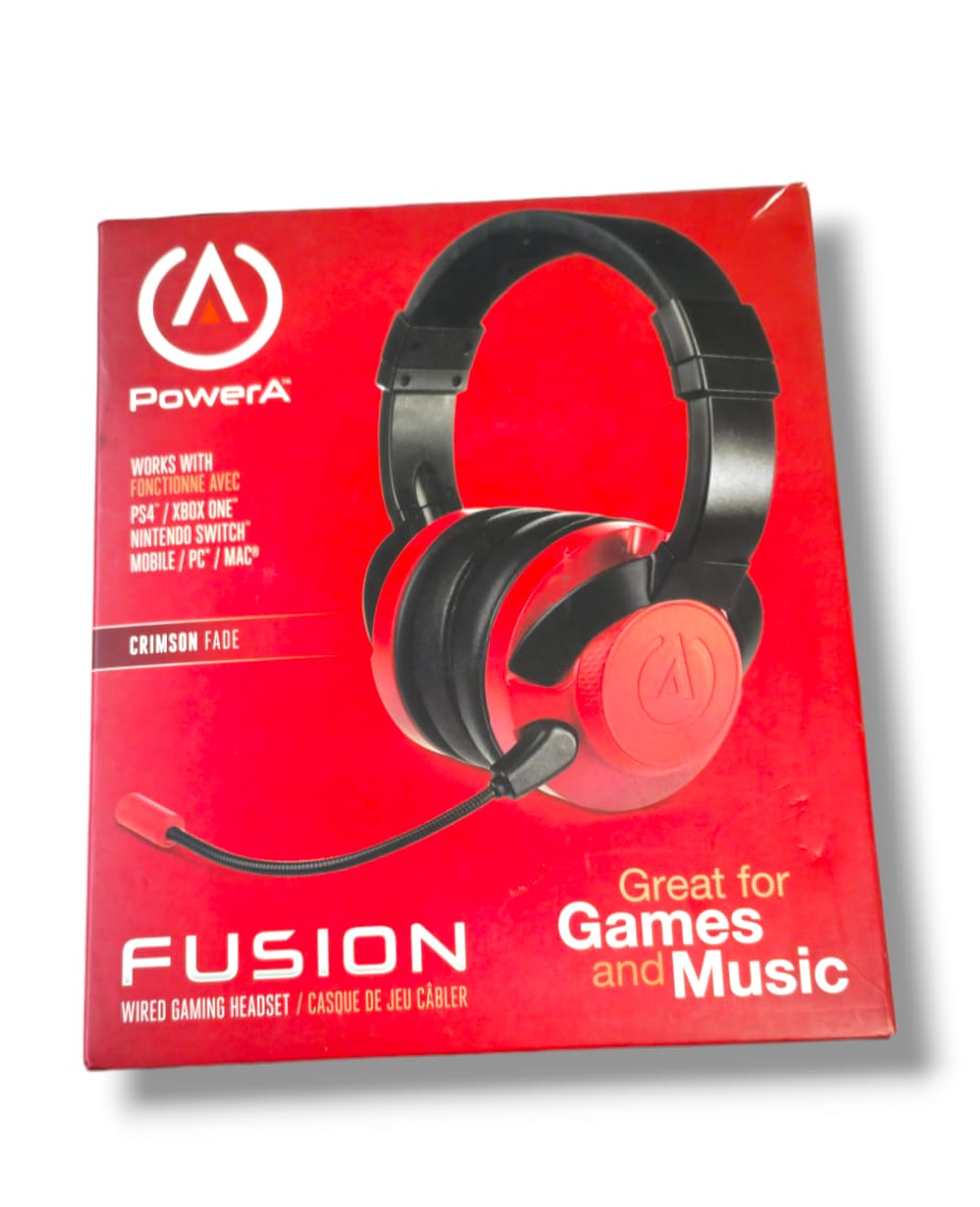 PowerA Fusion Wired Stereo Gaming Headset  boxed red