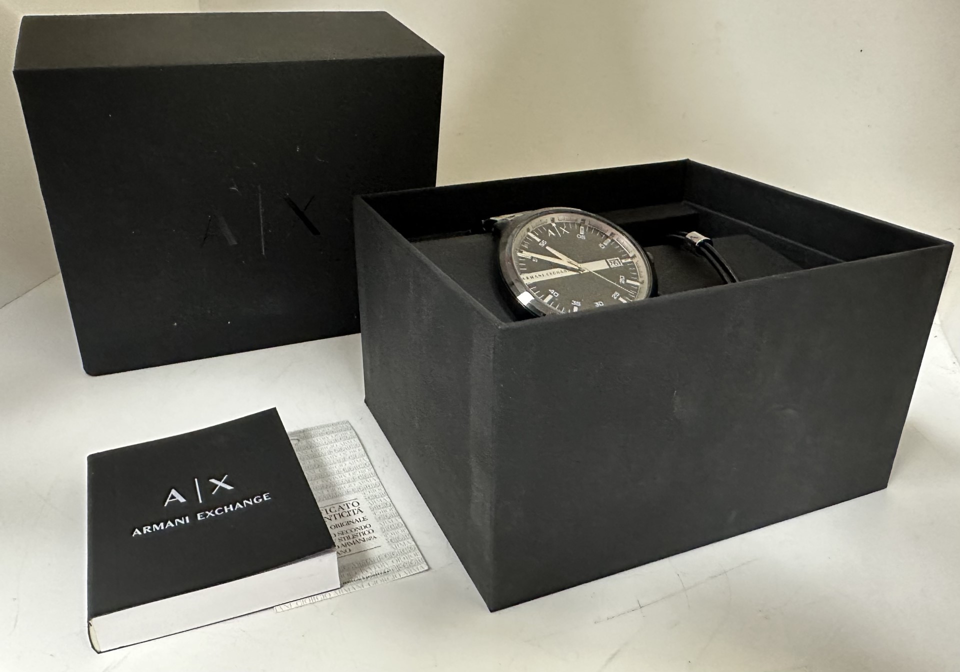 Armani Exchange Mens Watch Gift Set Boxed-As New 