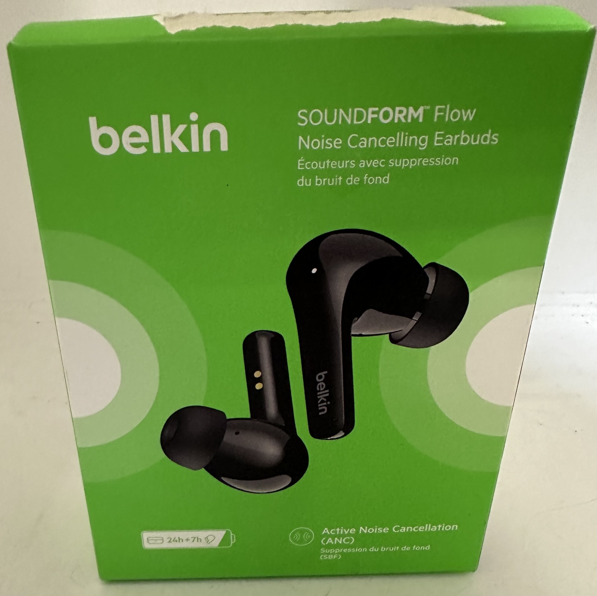 Belkin Soundform Flow Noise Cancelling Earbuds Boxed New 
