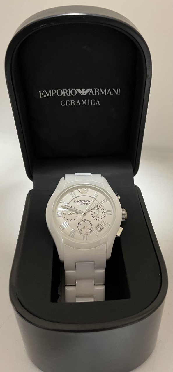 Emporio Armani Ceramic Watch With Box