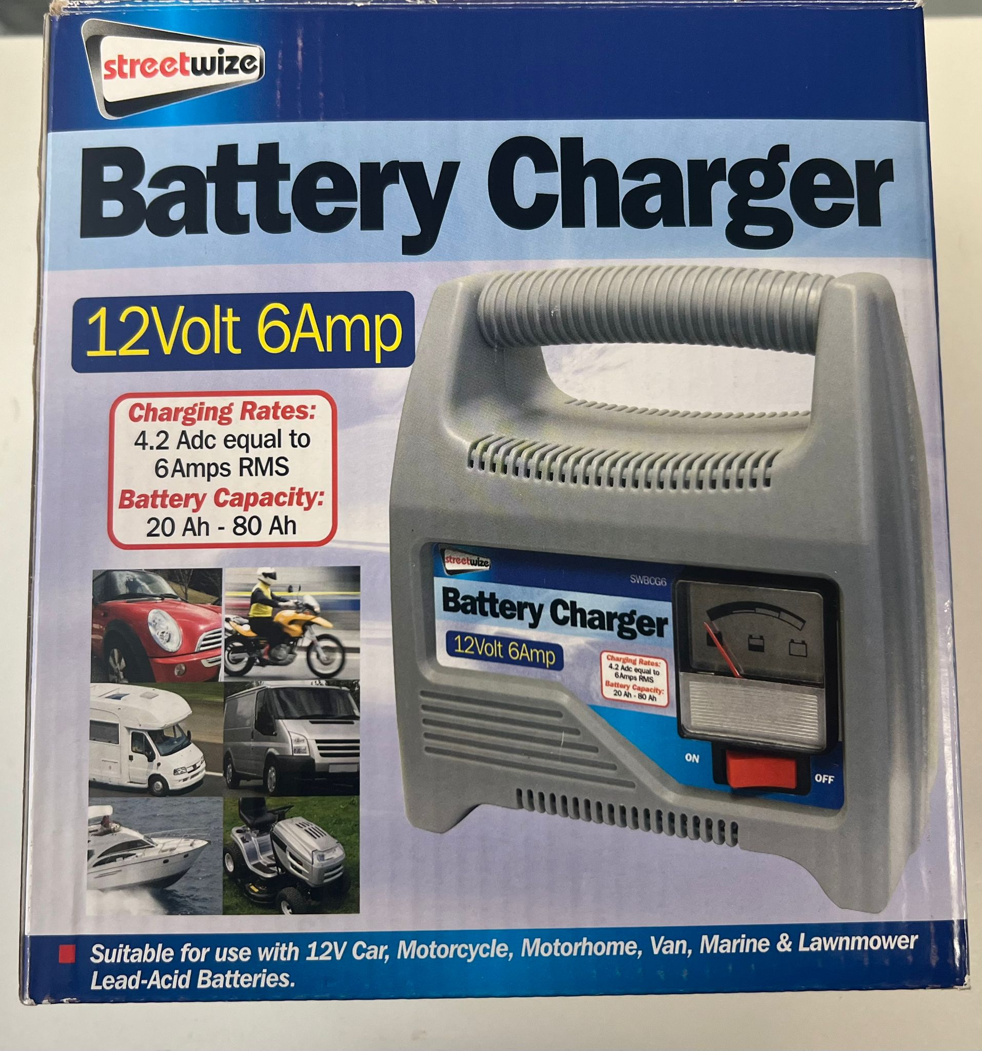 Streetwize Battery Charger 12V 6Amp