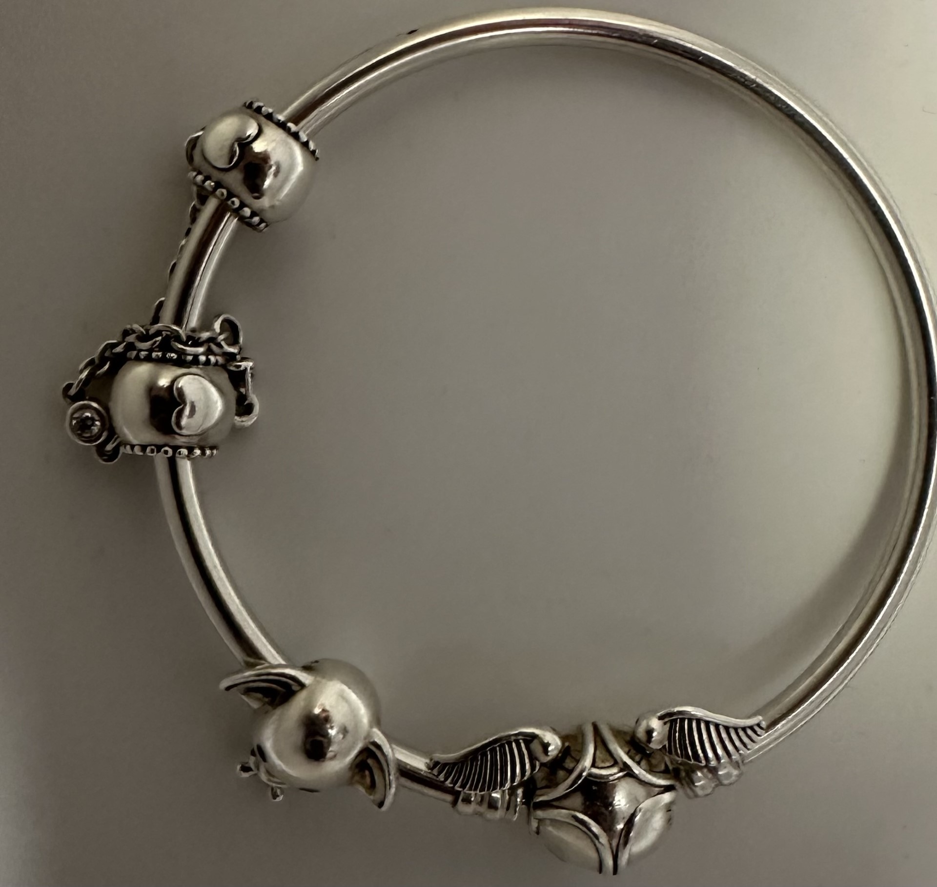 Harry Potter Pandora Bangle With Two Charms & Safety Chain