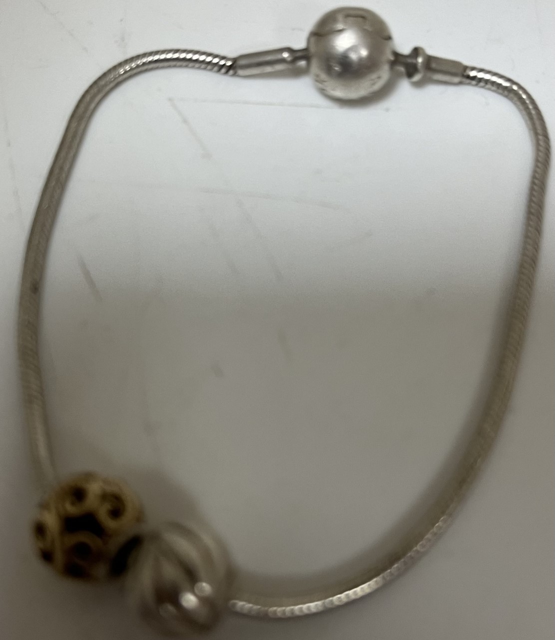 Pandora Bracelet With Two Charms