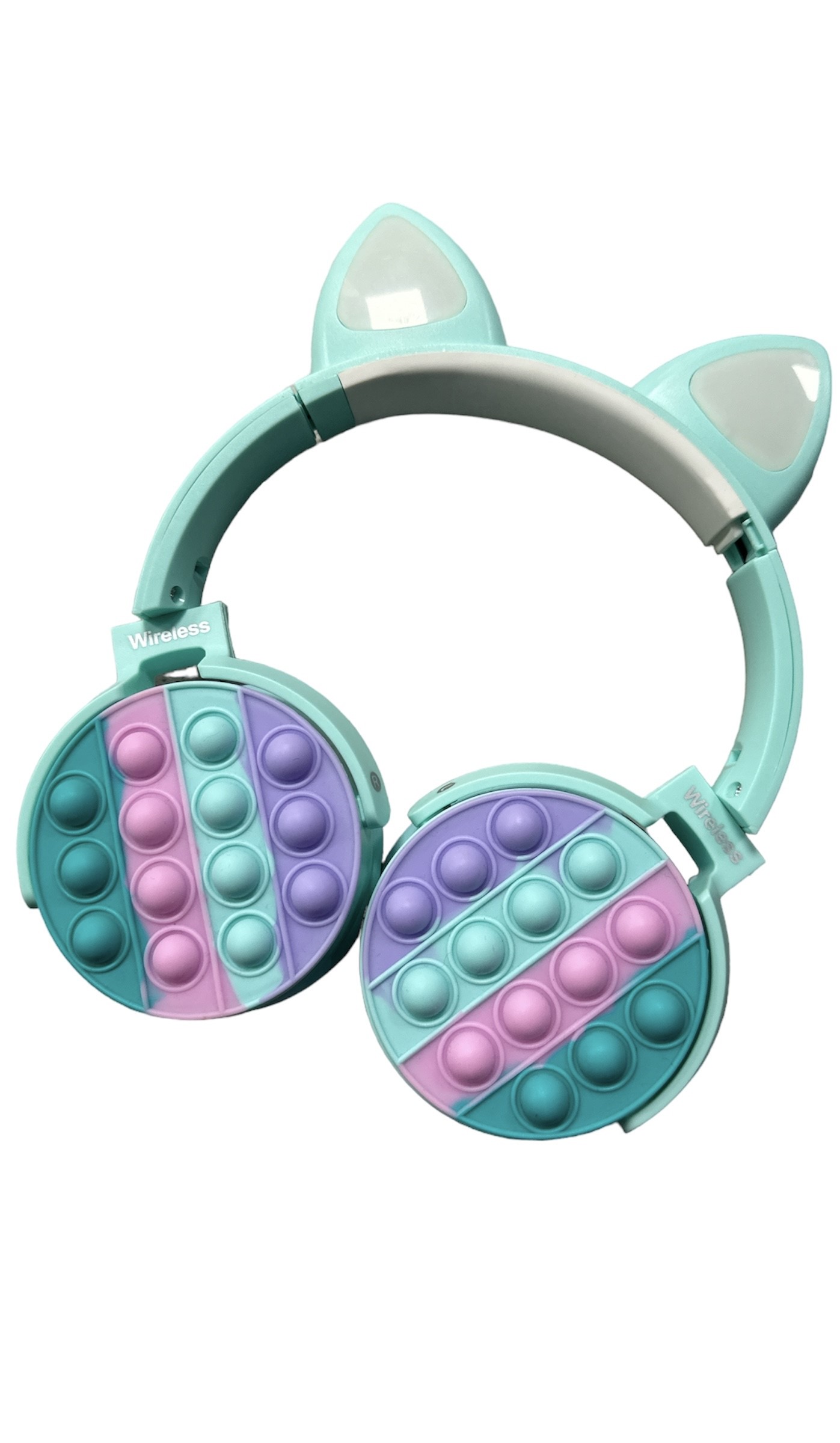 Wireless Headphones with Fidget/LED cat ears