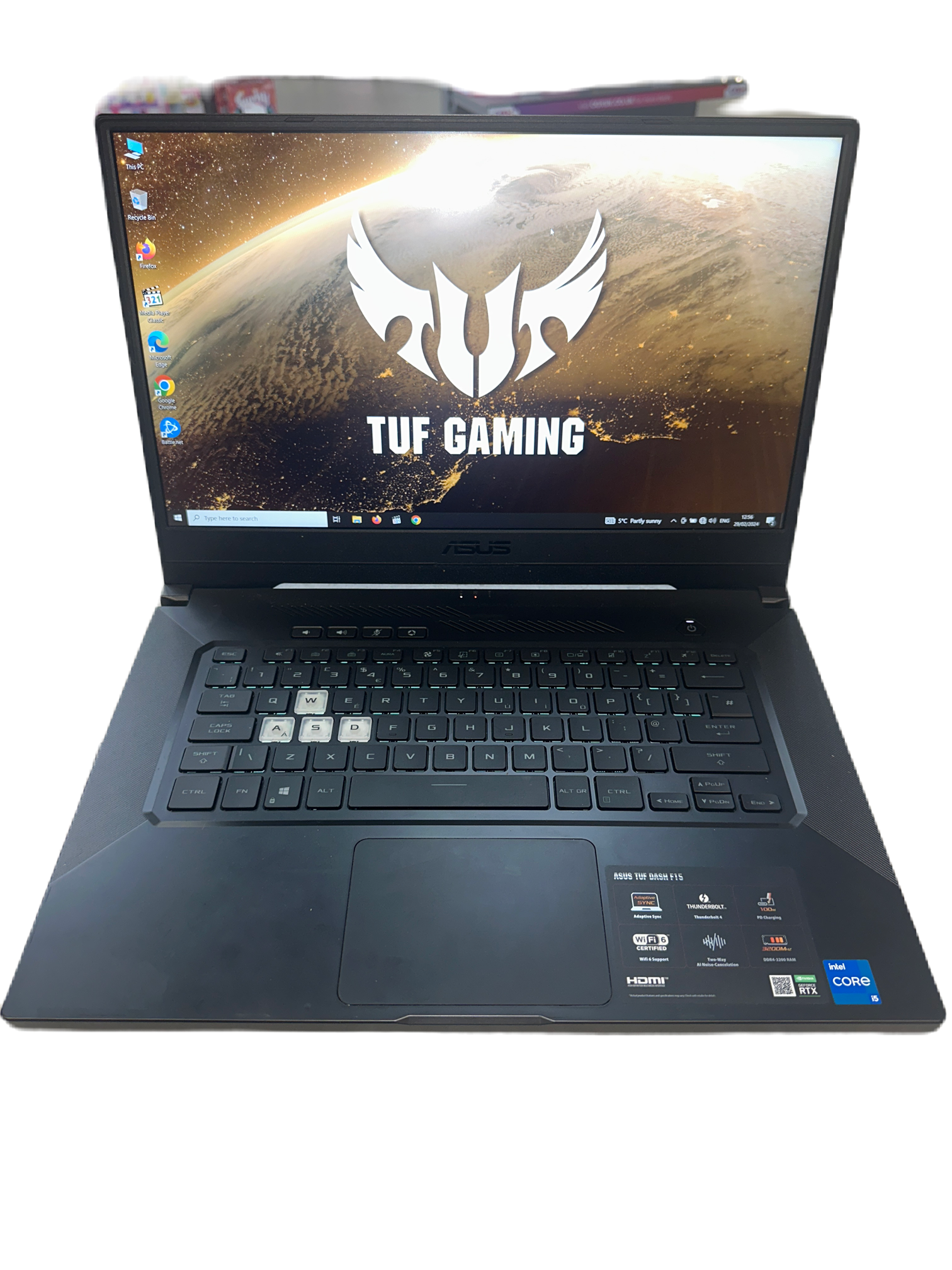 ASUS TUF DASH F15 - i5 16GB 512GB RTX 3050 - Gaming Laptop