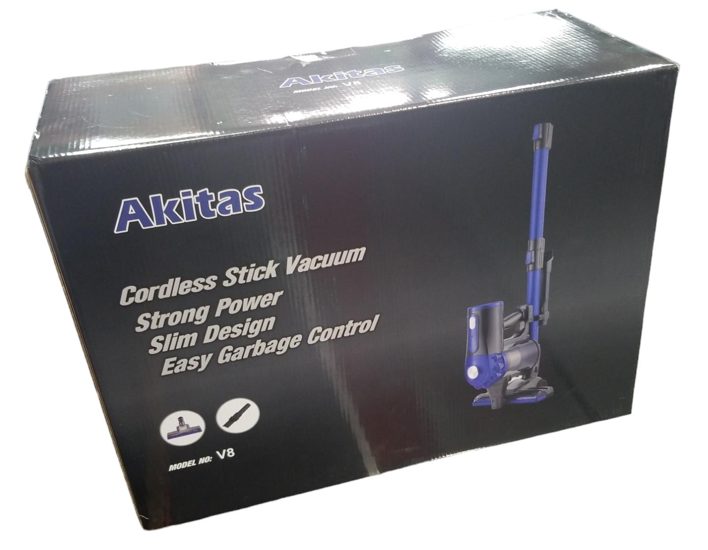 Akitas - Cordless Stick Vacuum - V8 Model - Boxed