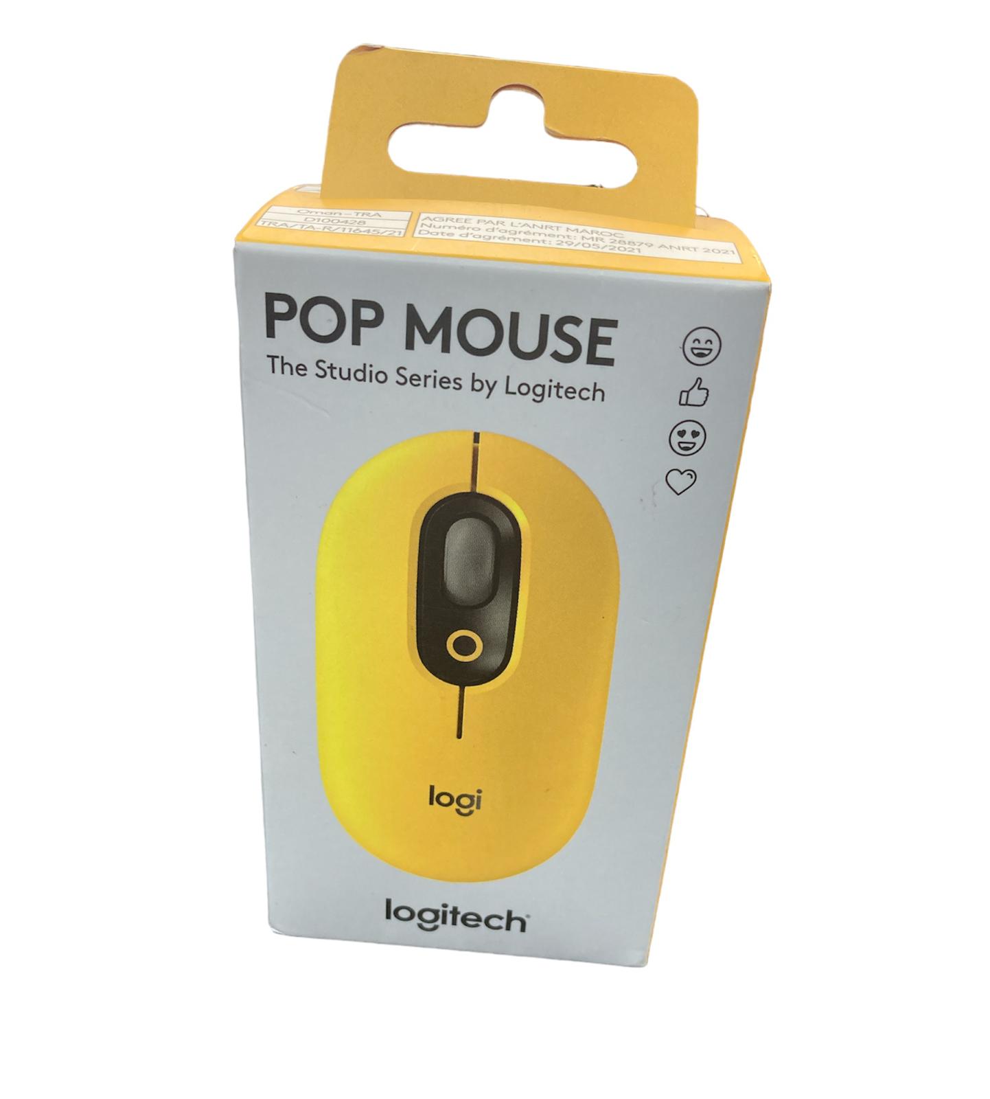 Logitech pop mouse, yellow 