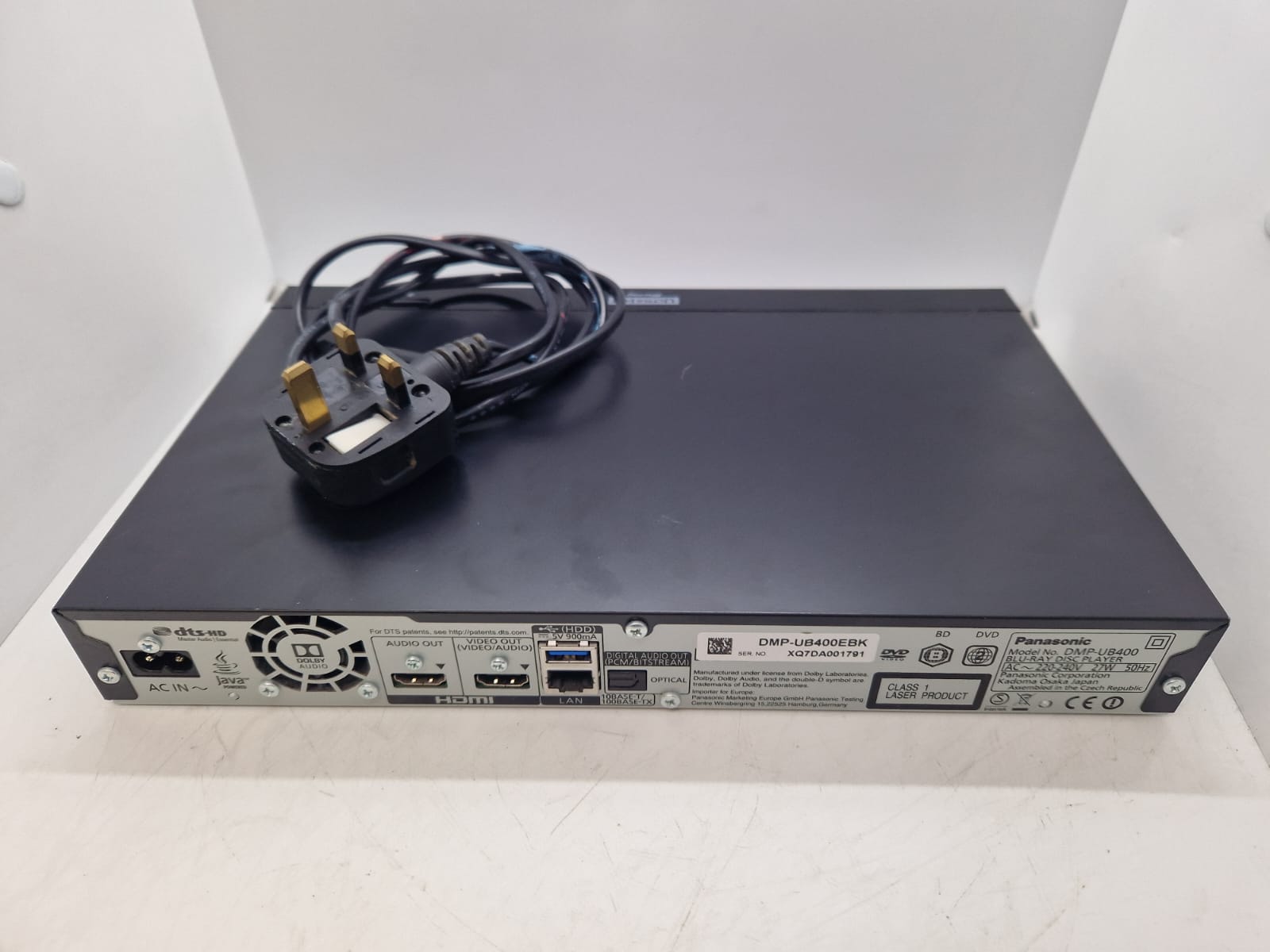 Panasonic DMP-UB400 Ultra 4K HD Blu-ray Player