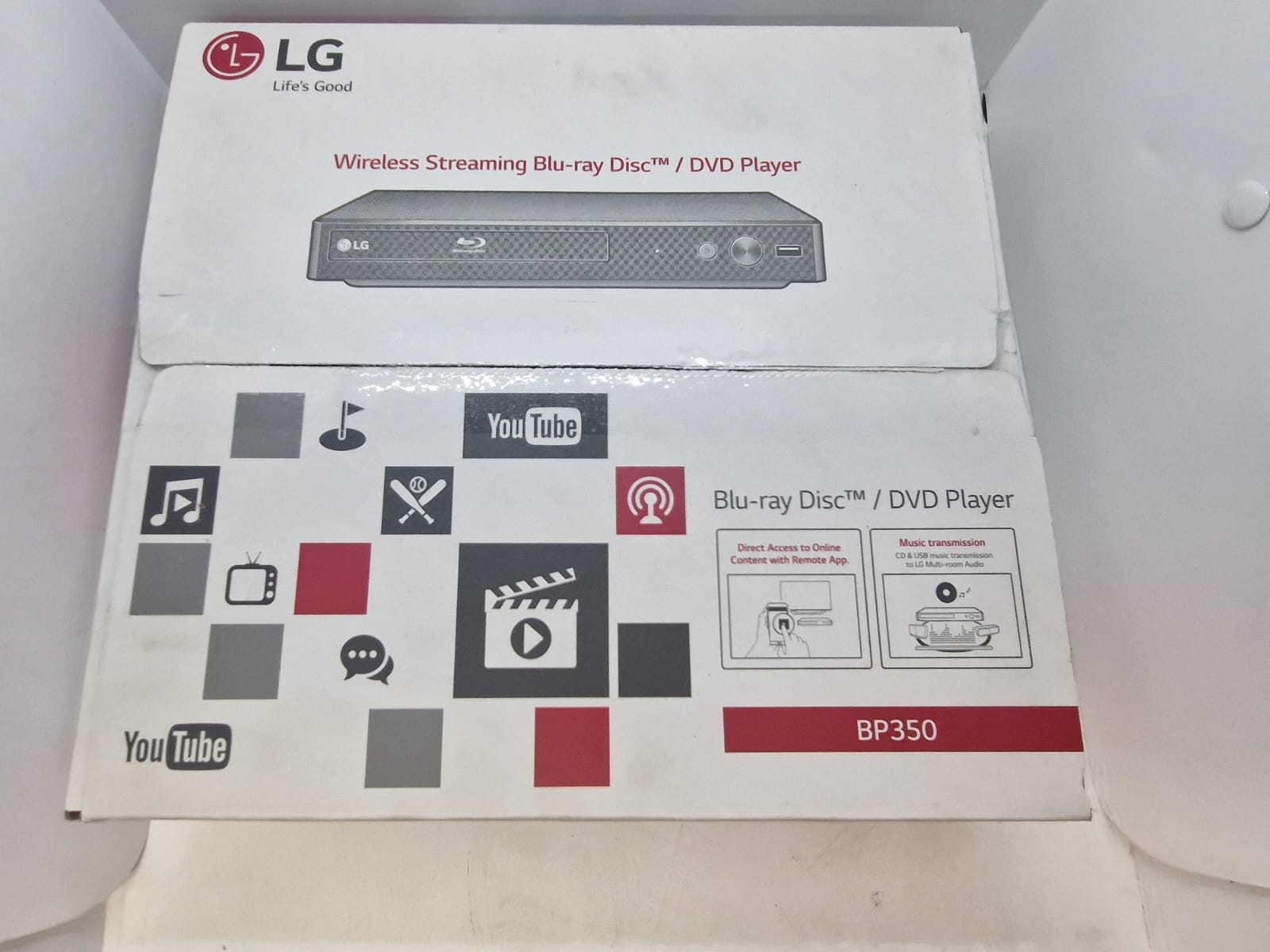 LG BP350 Smart Blu-Ray/DVD Player 1080p WiFi HDMI