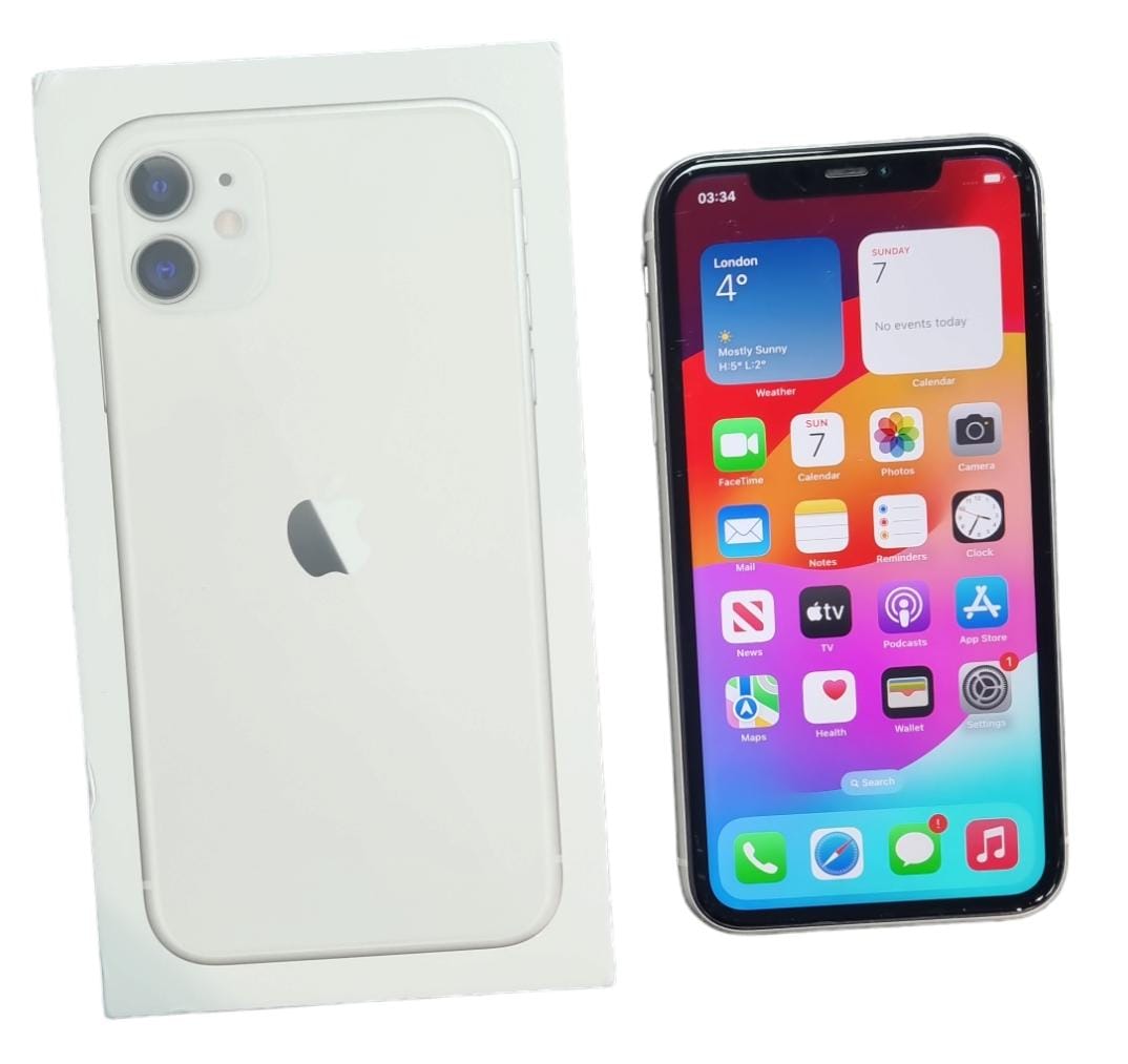 Apple iPhone 11 - White - 128GB - A2221 - Boxed - 89% Battery