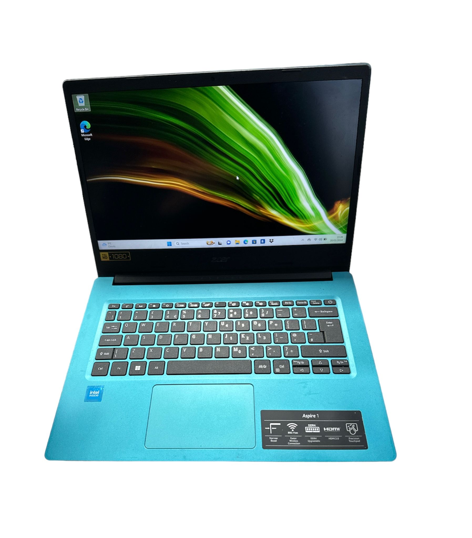 Acer Aspire 1 Intel Celeron 4GB RAM 64GB SD Turquoise     