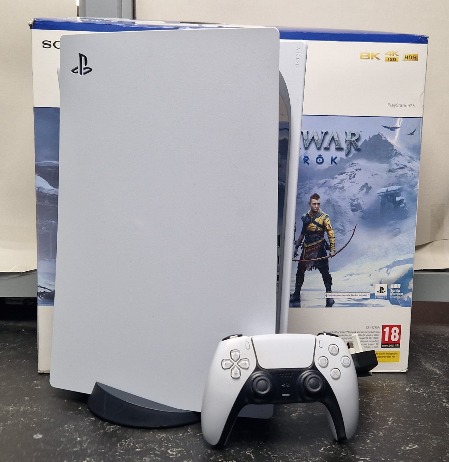 Sony PS5 Blu-Ray Edition Console - White With Stand + Boxed