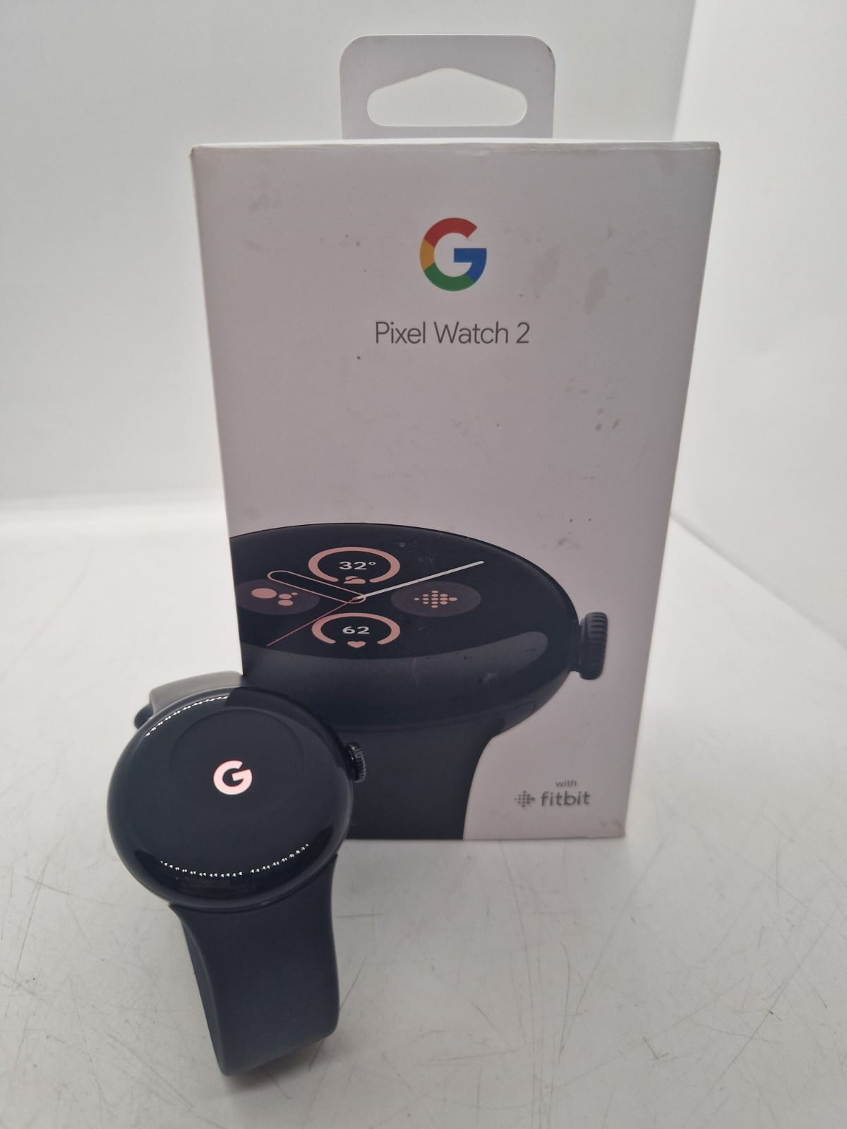 Google Pixel Watch 2 40.8mm Black Case with Black Silicone Strap 