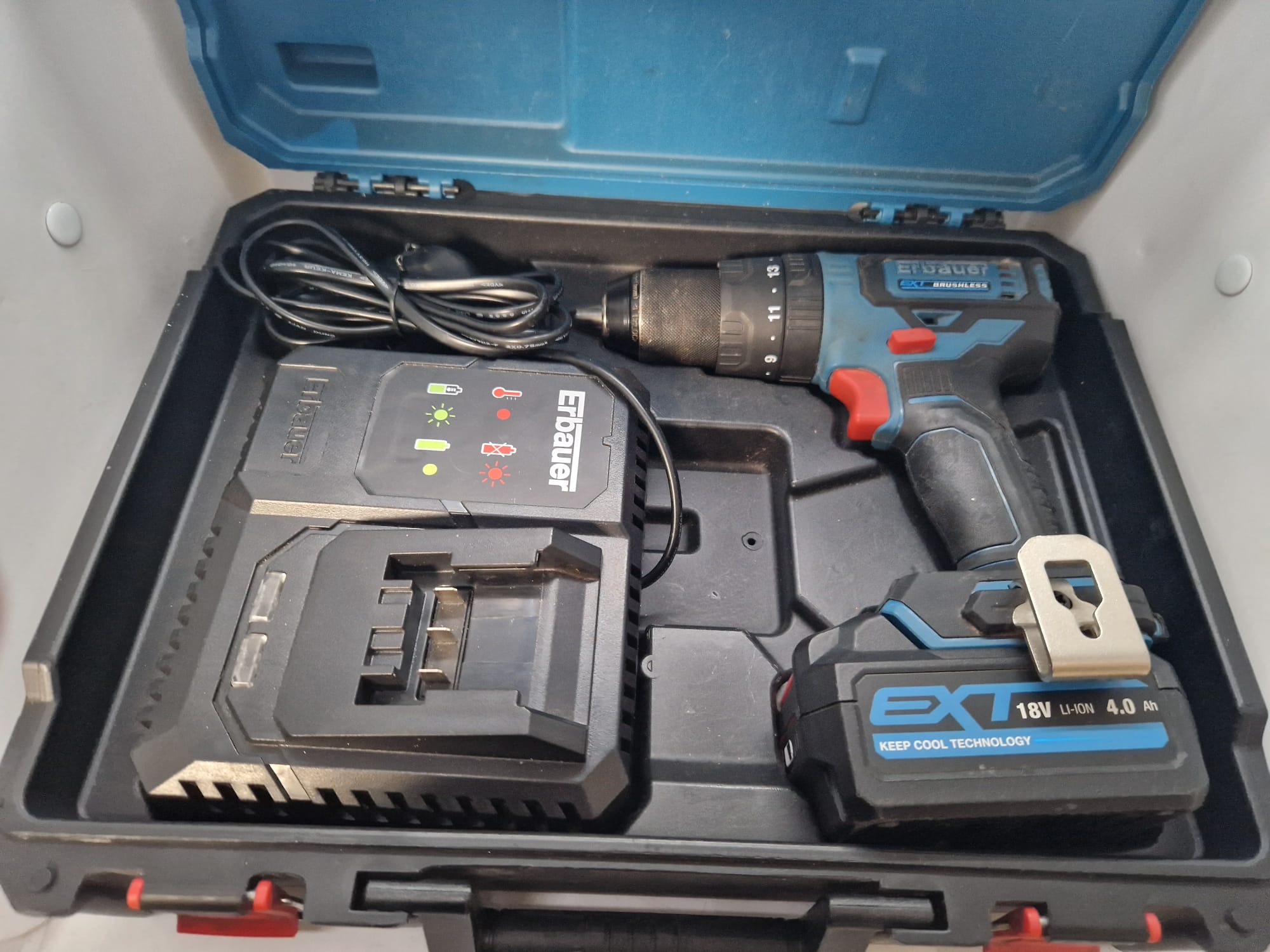 Erbauer ECD18-Li 18V Cordless Combi Drill + Case