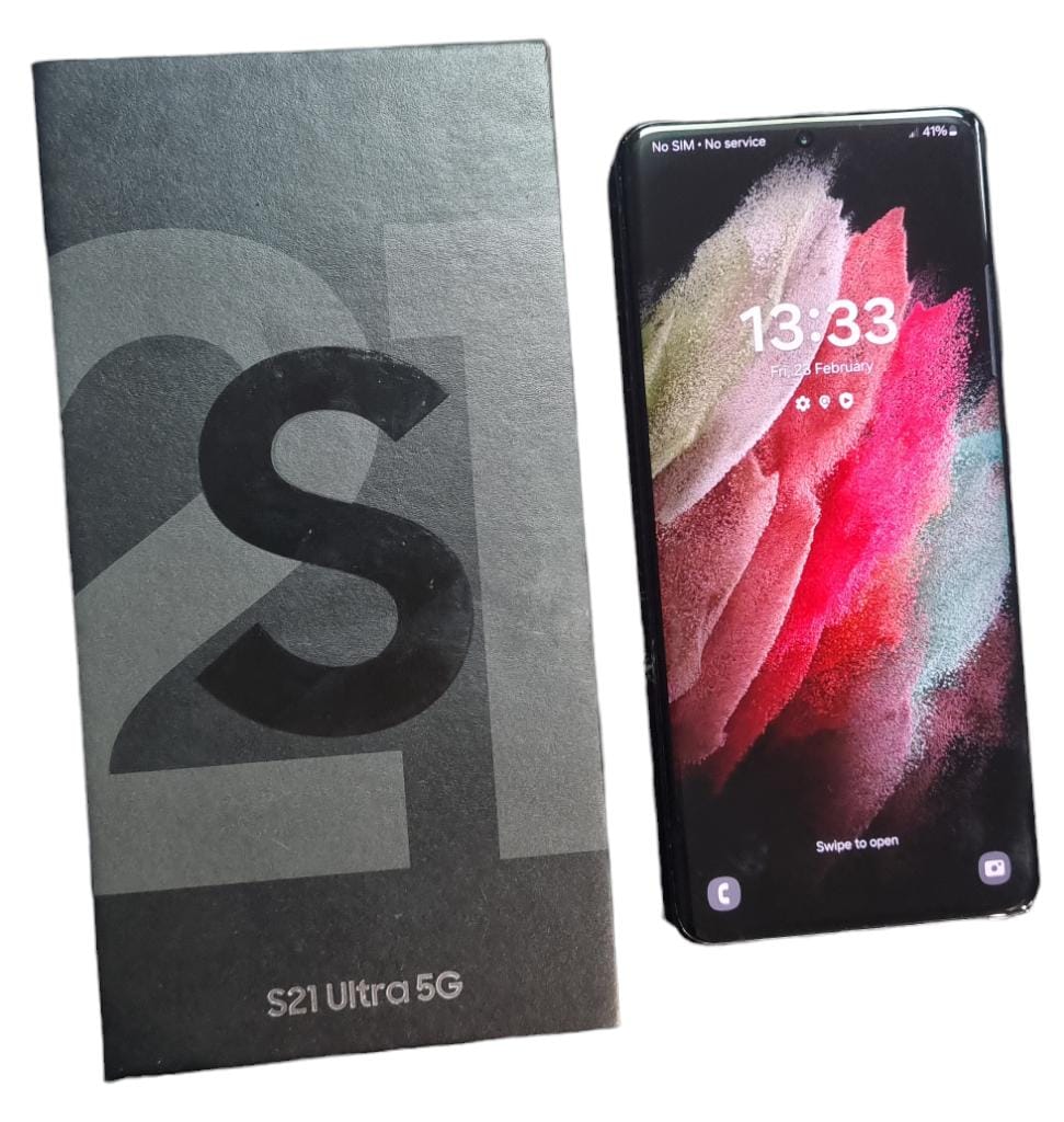Samsung S21 Ultra 5G - 128GB ROM - 12GB RAM - Phantom Black - SM-G998B/DS - Boxed