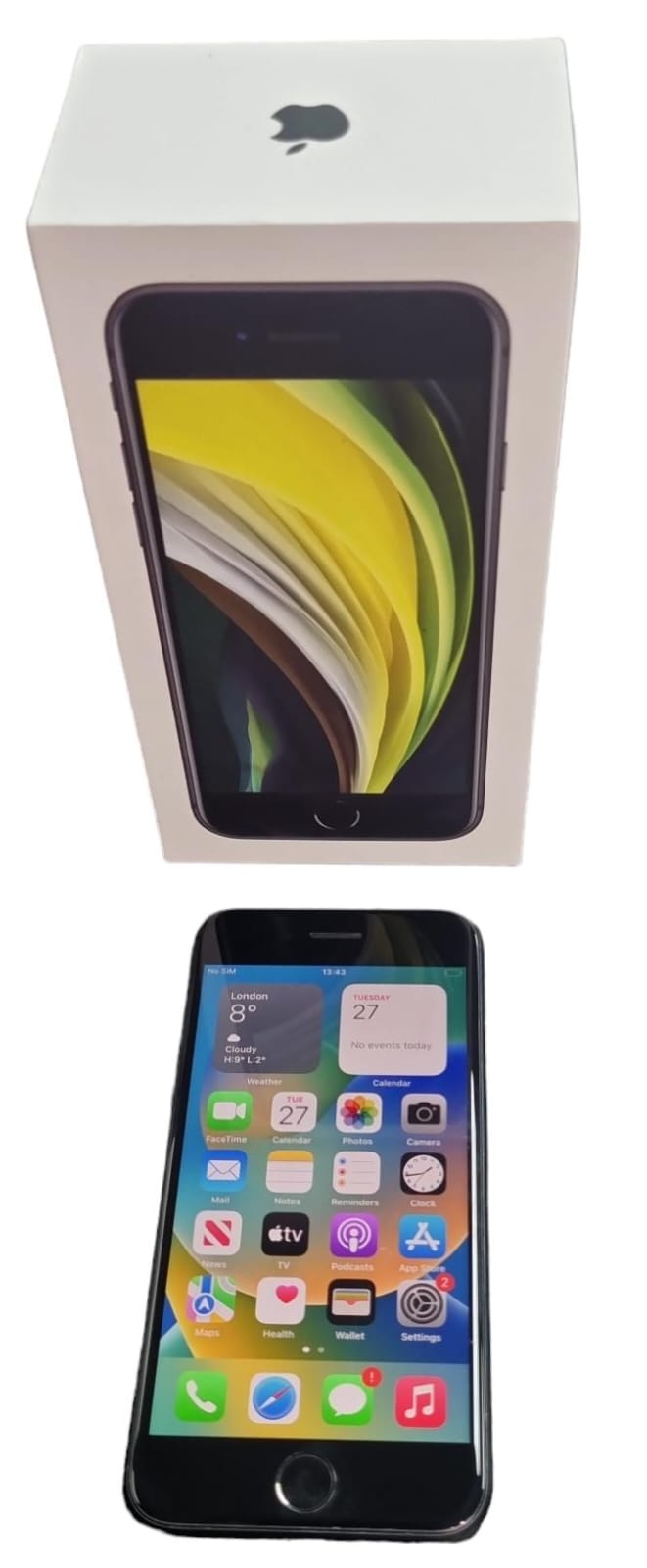 Apple iPhone SE 2nd Gen - 64GB - MX9R2B/A - Black - 85% Battery - Boxed
