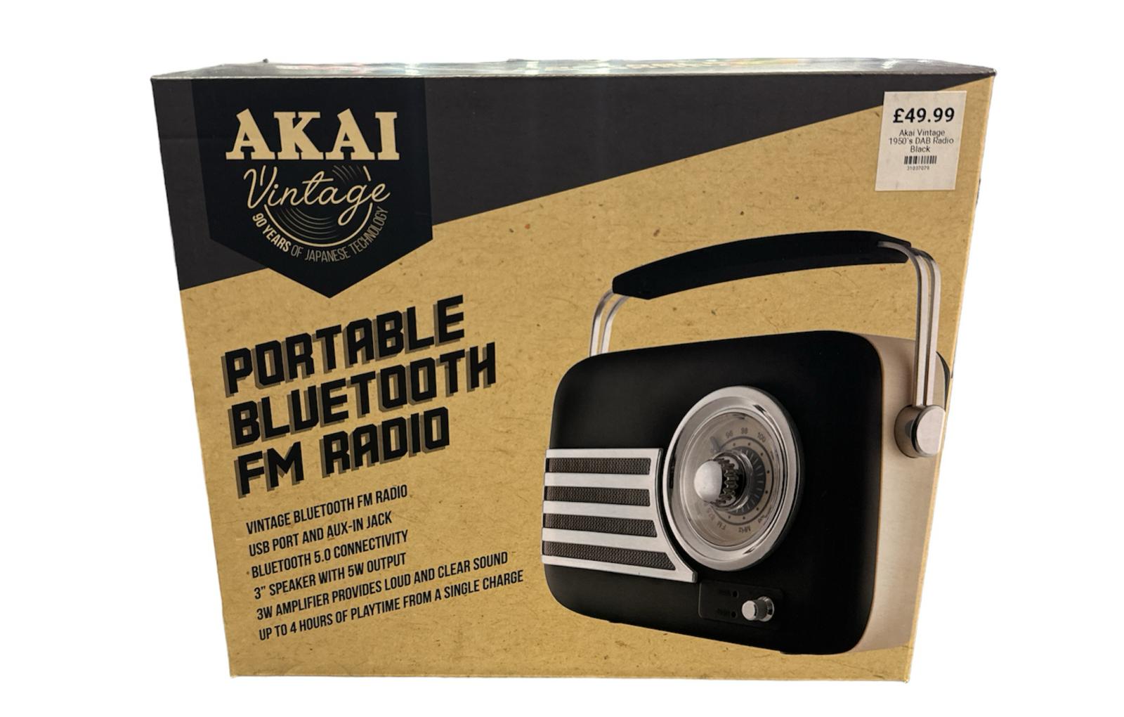 Akai Portable Bluetooth Radio Brand New