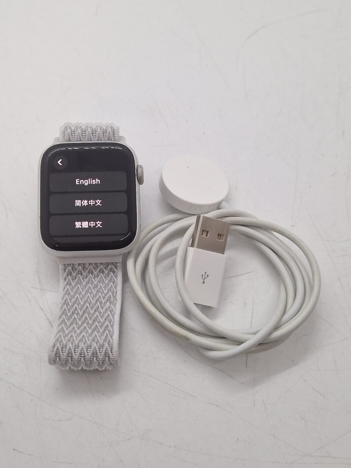Apple Watch Series 5 44mm Stainless Steel Case with Fabric Adjustable Band (GPS)