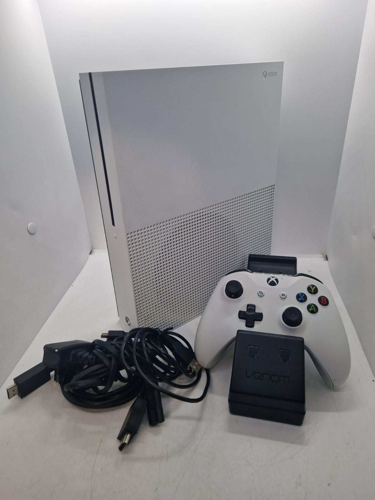 Microsoft Xbox One S 1TB Console with Controller - White With Venom charger