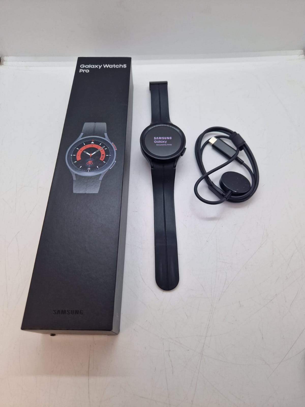 Samsung Galaxy Watch5 Pro SM-R920 45mm Titanium Case with D-Buckle Sport Band 