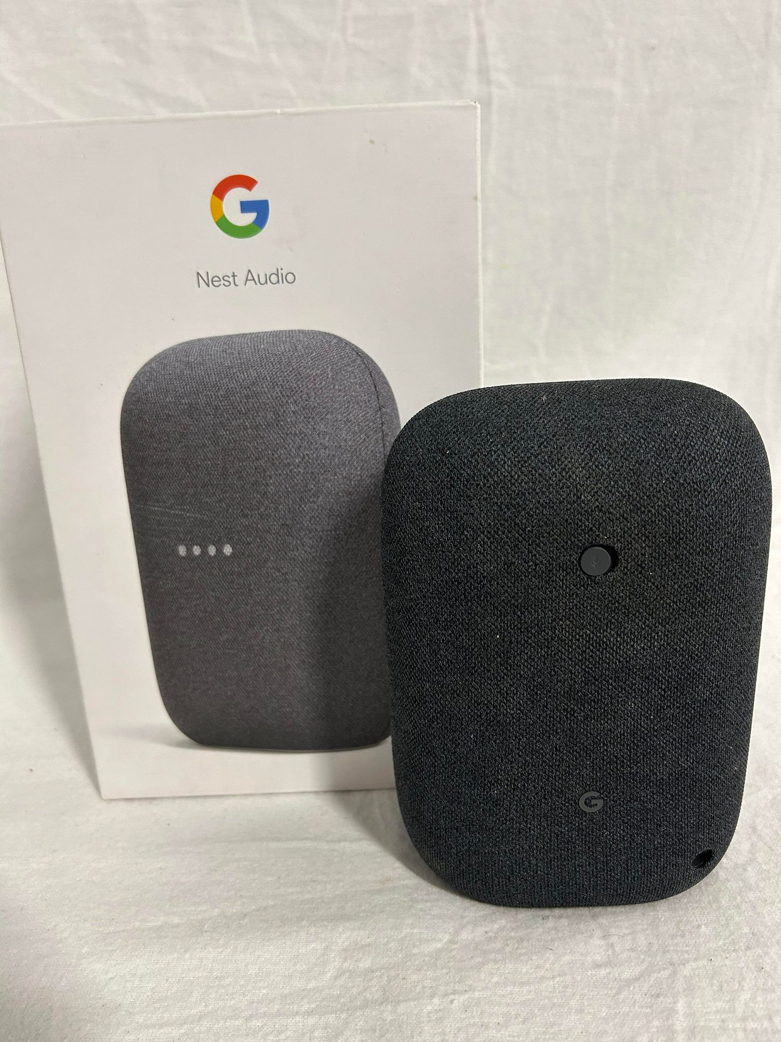 Google Nest GA01586-GB Audio Smart Speaker - Charcoal - Boxed 
